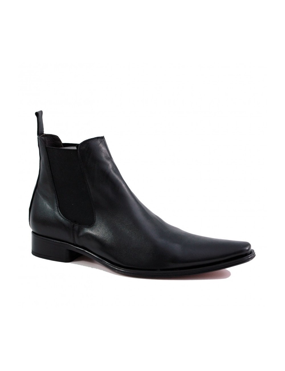 Bottines homme cuir noir bout pointu elegantes Bottines hommes