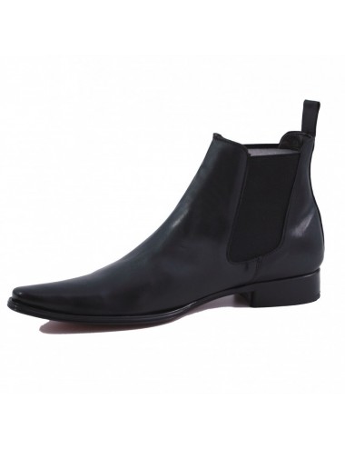 Bottines homme cuir noir bout pointu élégantes - Accessoires pour