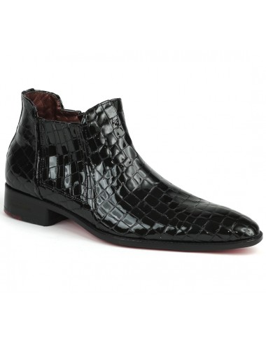 Bottines homme cuir croco rouge - Accessoires pour chaussures