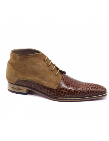 Boots homme suédé et cuir camel - Accessoires pour chaussures