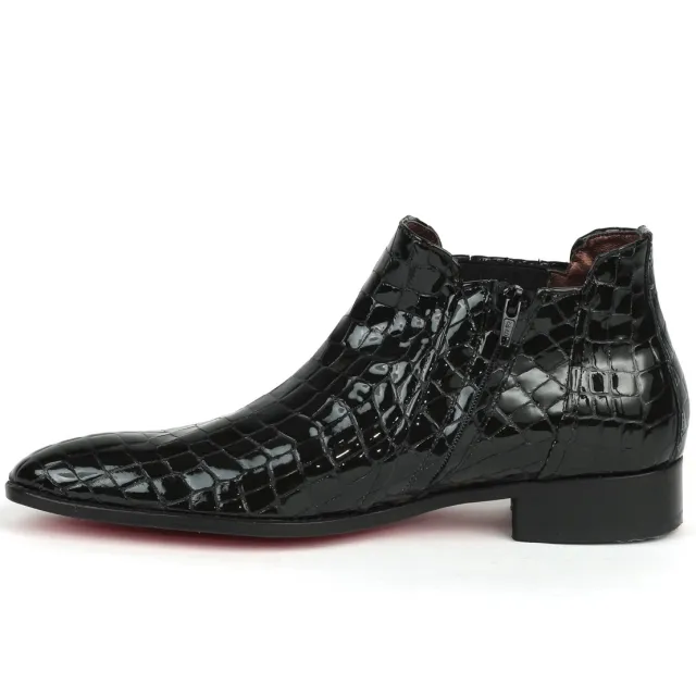 Bottines homme cuir croco rouge - Accessoires pour chaussures