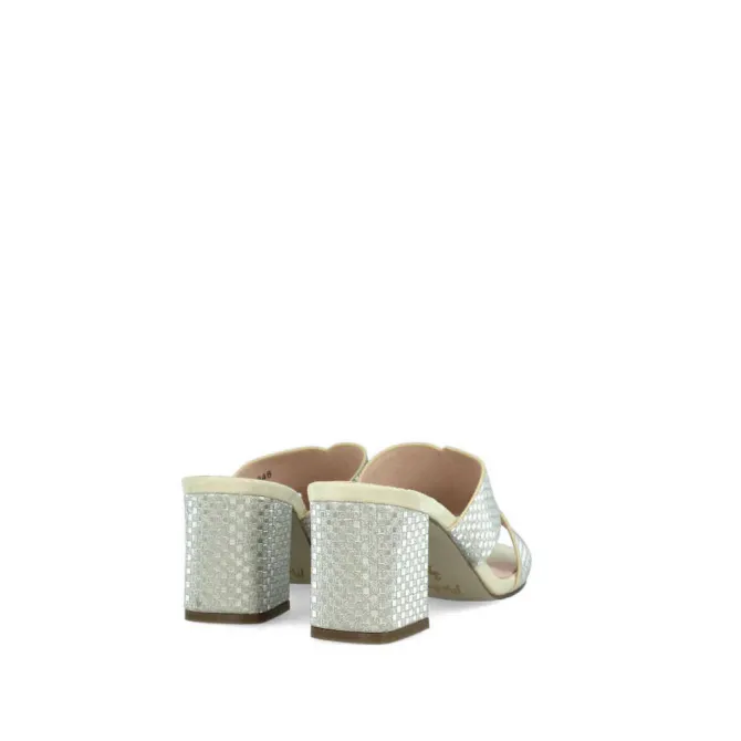 Mules moirées talon carré - Accessoires pour chaussures