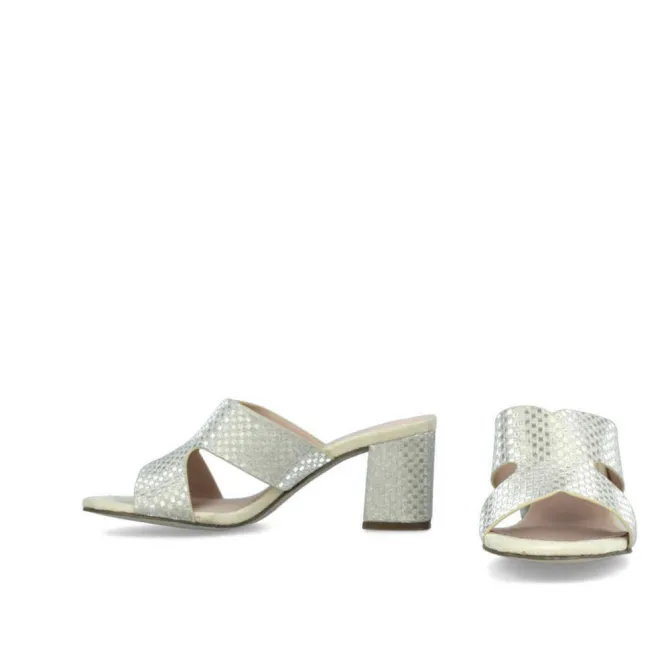 Mules moirées talon carré - Accessoires pour chaussures