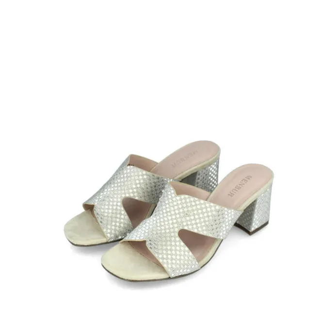 Mules moirées talon carré - Accessoires pour chaussures
