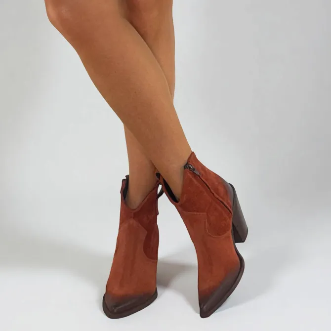 Bottines cowboy daim à talon - Accessoires pour chaussures