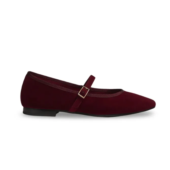 Ballerines daim bordeaux - Accessoires pour chaussures
