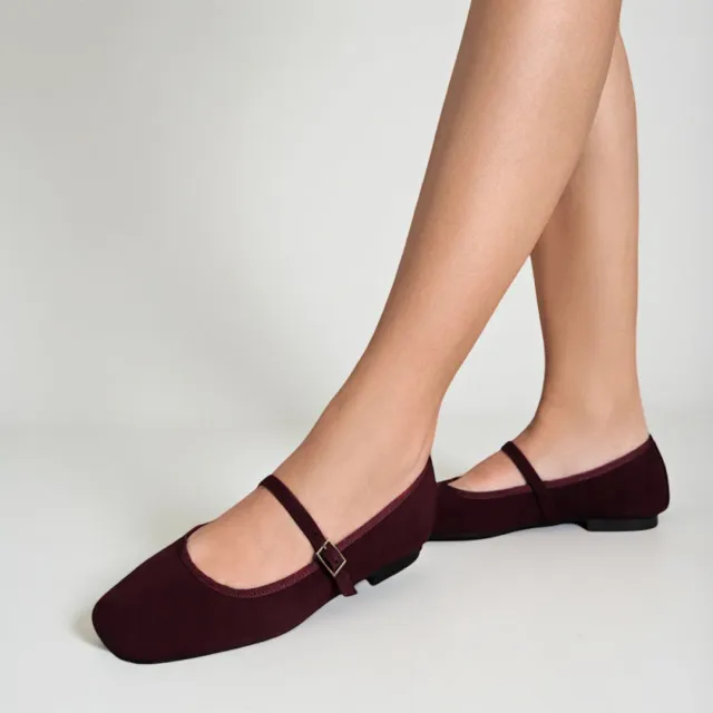 Ballerines daim bordeaux - Accessoires pour chaussures