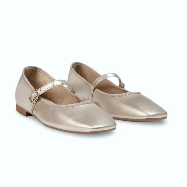 Ballerines cuir champagne - Accessoires pour chaussures