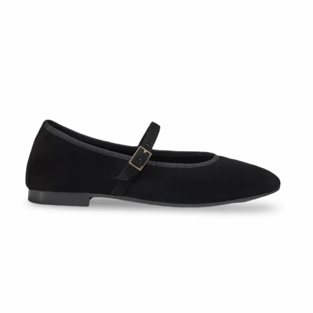 Ballerines daim noir bout carré - Accessoires pour chaussures