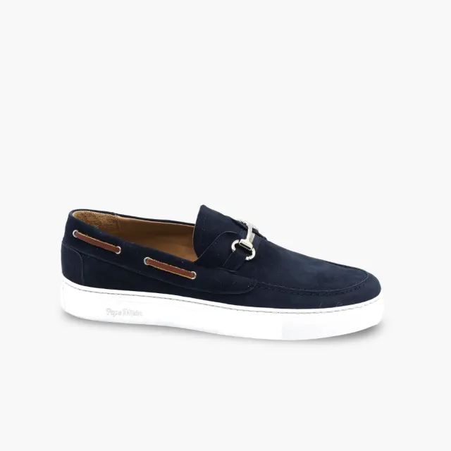 Slippers homme mors daim bleu marine - Accessoires pour chaussures