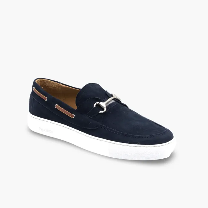 Slippers homme mors daim bleu marine - Accessoires pour chaussures