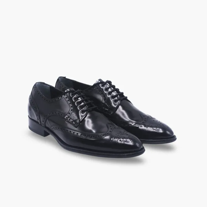 Chaussures derbies brogue cuir noir - Accessoires pour chaussures