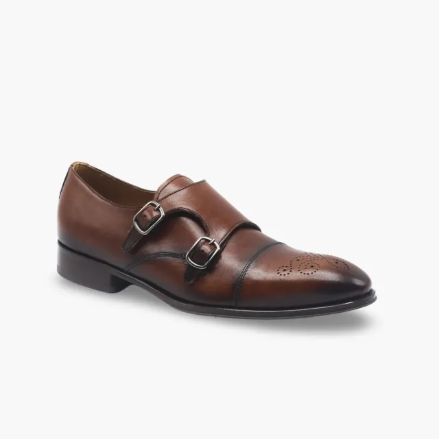 Chaussures boucles homme cuir cognac - Accessoires pour chaussures