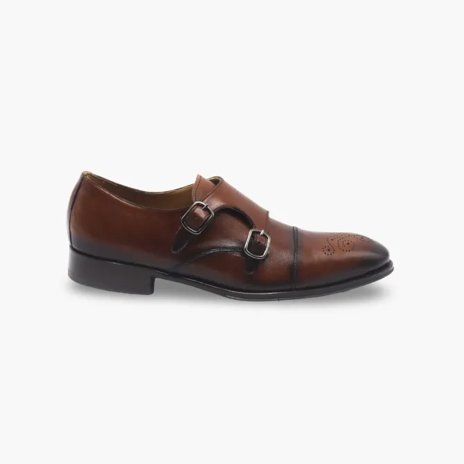 Chaussures boucles homme cuir cognac - Accessoires pour chaussures