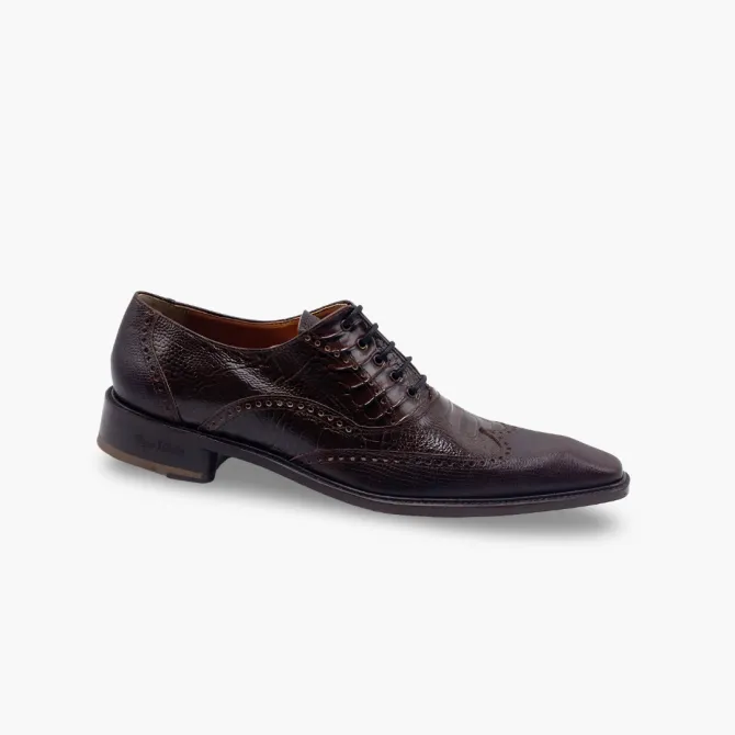 Chaussures Richelieu cuir reptile marron - Accessoires pour chaussures