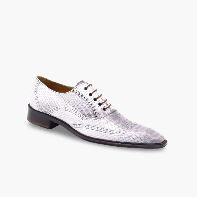 Chaussures Richelieu cuir serpent blanc - Accessoires pour chaussures