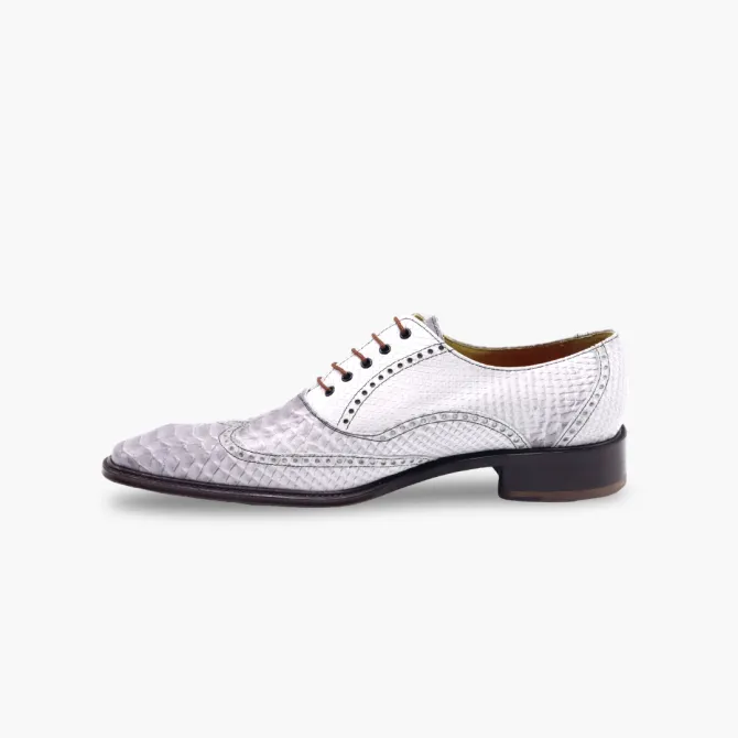 Chaussures Richelieu cuir serpent blanc - Accessoires pour chaussures