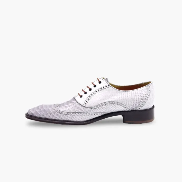 Chaussures Richelieu cuir serpent blanc - Accessoires pour chaussures