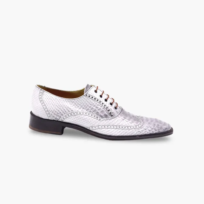 Chaussures Richelieu cuir serpent blanc - Accessoires pour chaussures