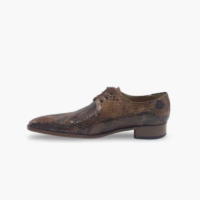 Chaussures derbies cuir serpent marron - Accessoires pour chaussures