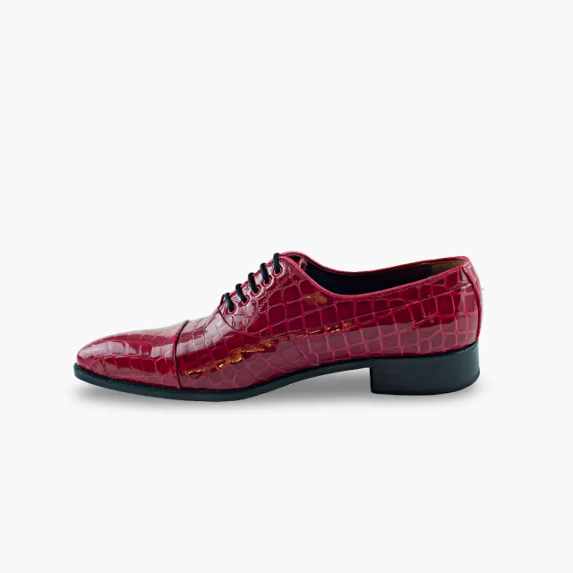 Chaussures homme cuir verni croco rouge - Accessoires pour chaussures