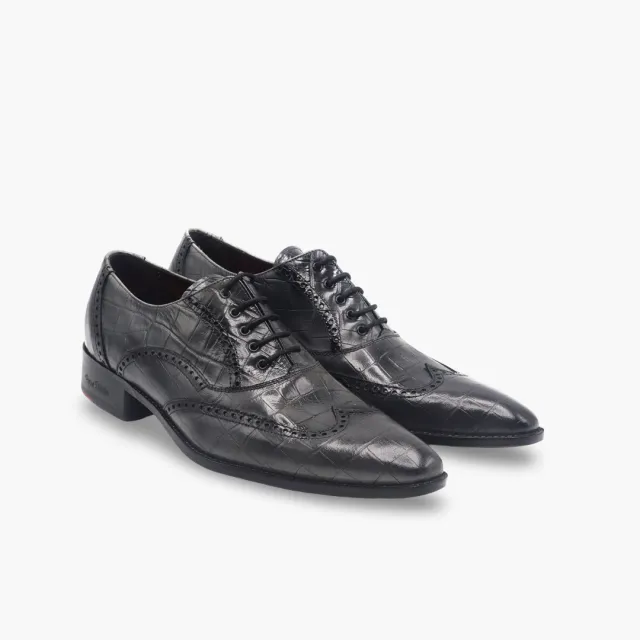 Chaussures Richelieu cuir croco gris - Accessoires pour chaussures