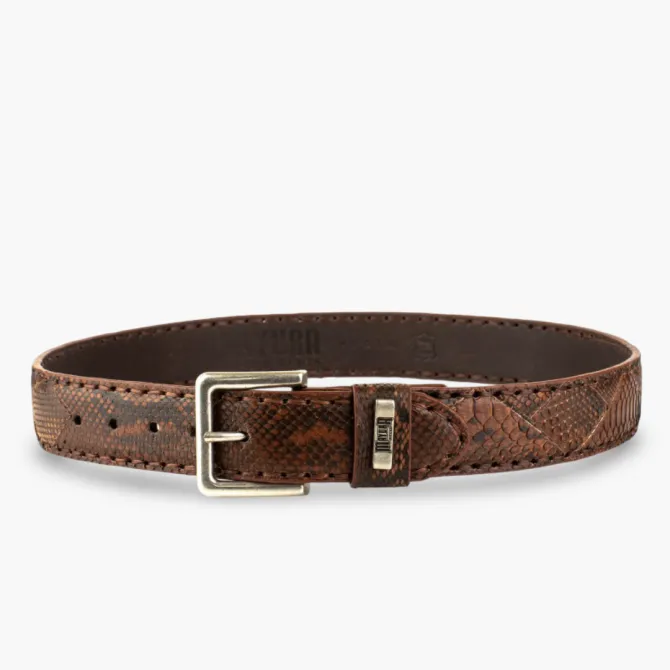 Ceinture serpent marron véritable - Accessoires pour chaussures