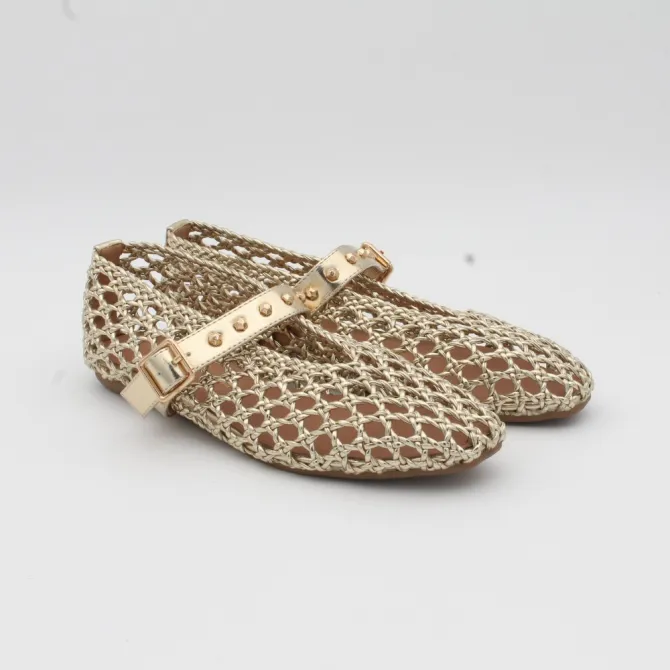 Ballerines tressées doré - Accessoires pour chaussures