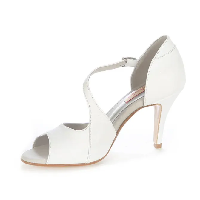 Chaussures femme cuir blanc élégantes - Accessoires pour chaussures
