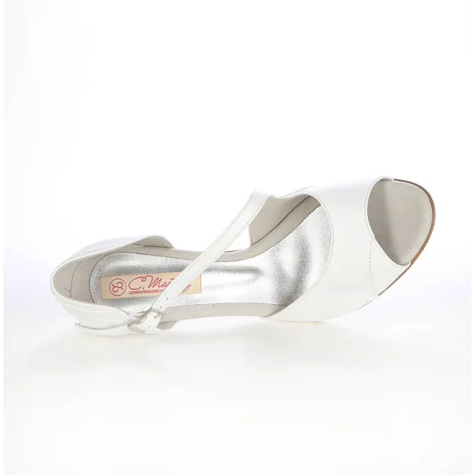 Chaussures femme cuir blanc élégantes - Accessoires pour chaussures