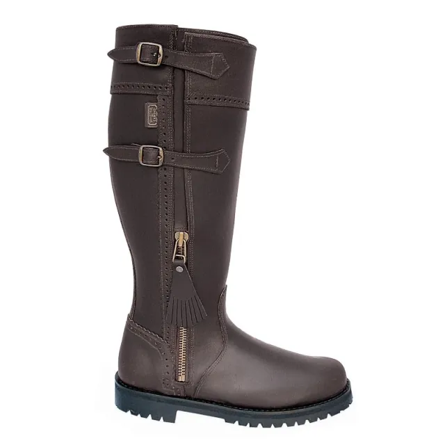 Bottes de chasse cuir sur mesure à brides - Bottes chasse sur mesure