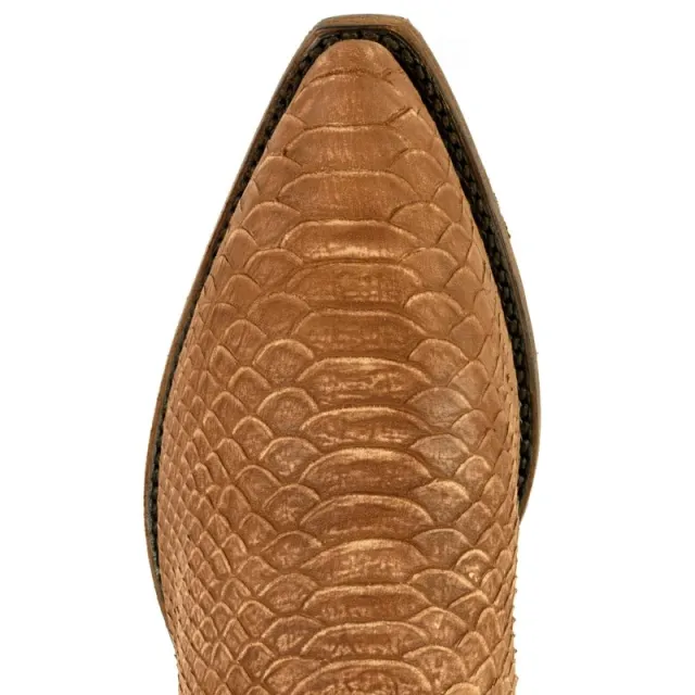 Santiags cuir et serpent cognac femme - Bottes santiag et country