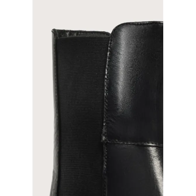 Bottines Chelsea cuir noir femme  - Bottines femme mode