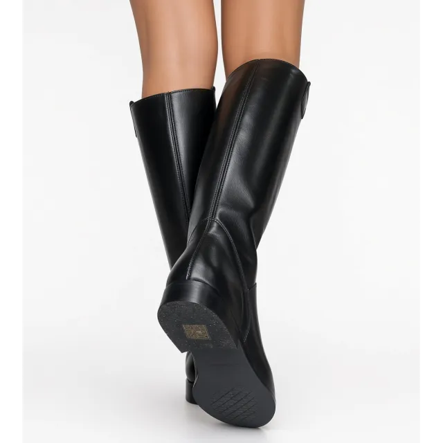 Bottes femme cuir noir bout pointu - Bottes artisanales femme - L'atelier de la botte
