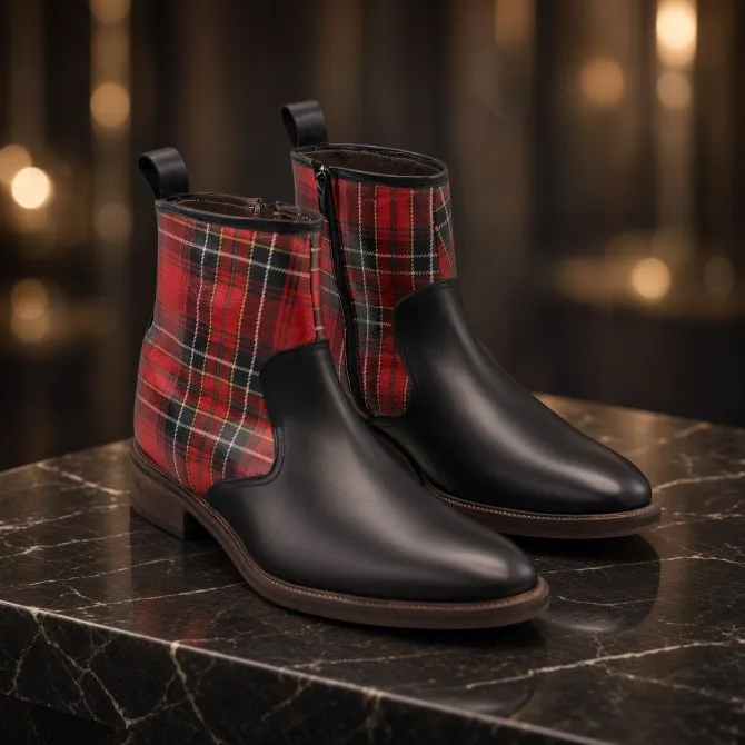 Bottines homme écossaises tendance - Bottines hommes artisanales
