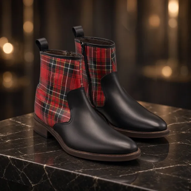 Bottines homme écossaises tendance - Bottines hommes artisanales