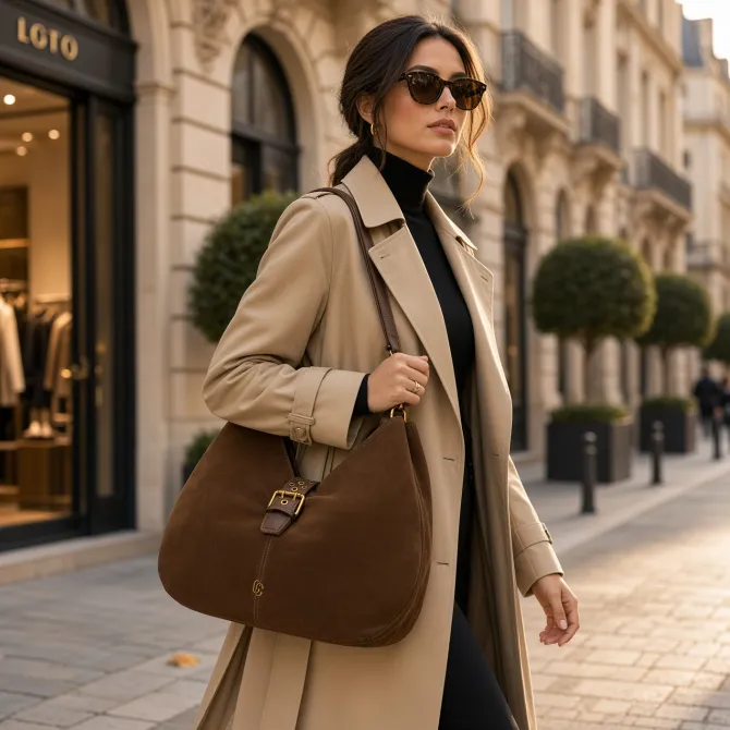 Sac à main daim camel femme - Sacs à main cuir made in Spain