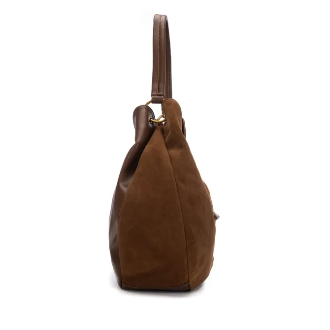 Sac à main daim camel femme - Sacs à main cuir made in Spain