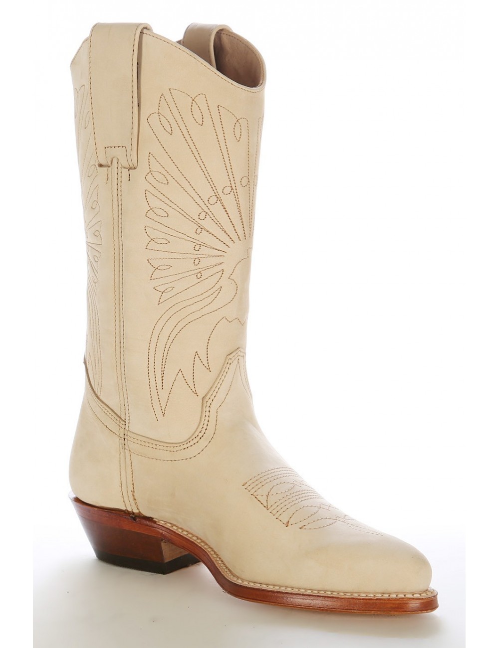 Santiag beige en cuir Bottes santiags country artisanales