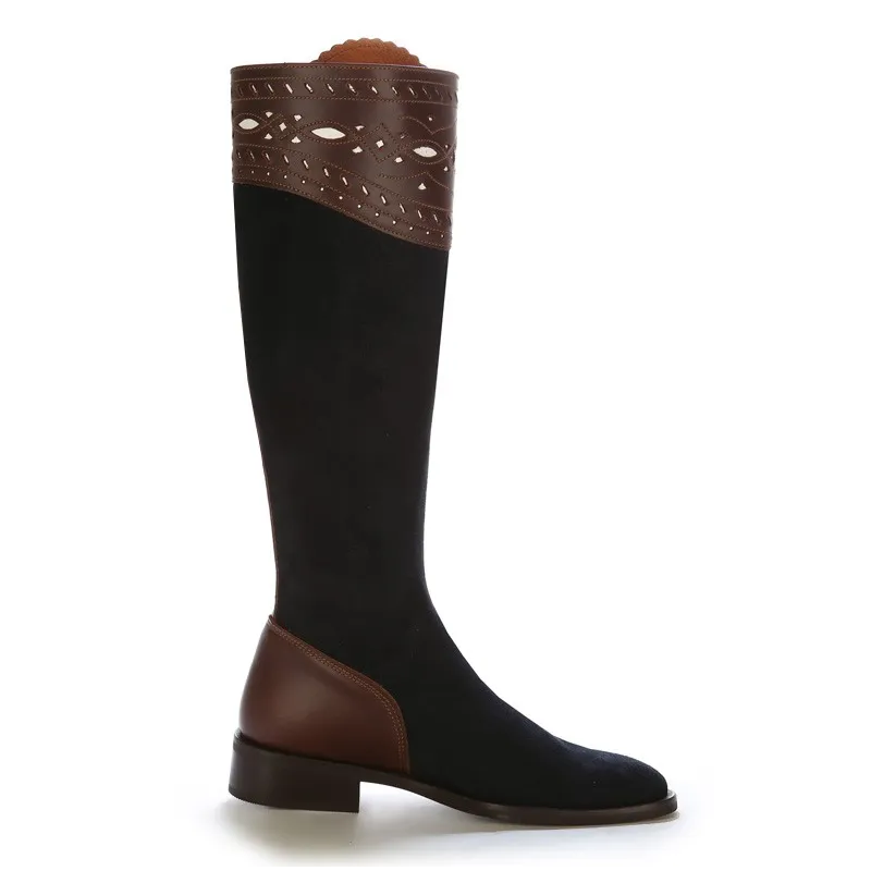 Bottes Femme Hiver - Cuissardes & Bottines - Talon Plat - Fourrées - Pour Mollet Large