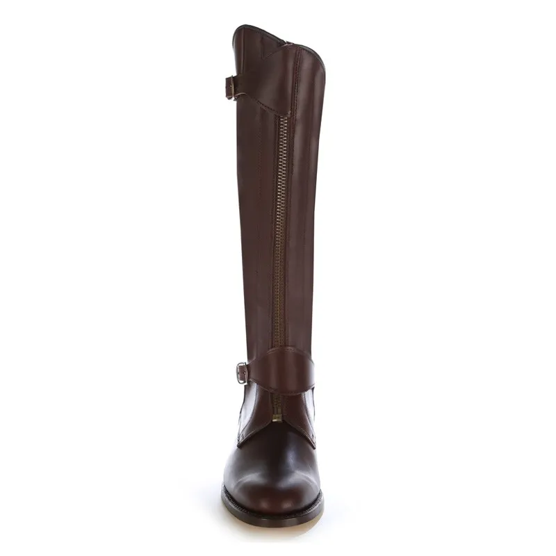 Bottes D'équitation Vintage Homme - Cuir Marron - Taille UK 10 (44 FR) - Avec Arbres En Bois