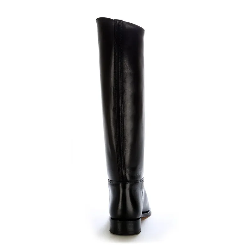 Bottes D'équitation Longues Cavallo En Cuir Noir - Taille UK 7.5 - Occasion Très Bon état