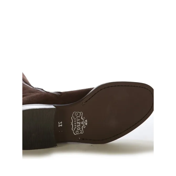 Bottes cavalières sur mesure cuir marron suedé - Bottes cavalières sur