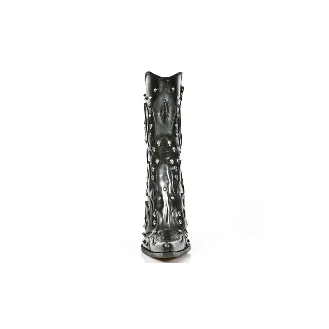 Bottines santiags rock femme cloutees - Bottines femme artisanales