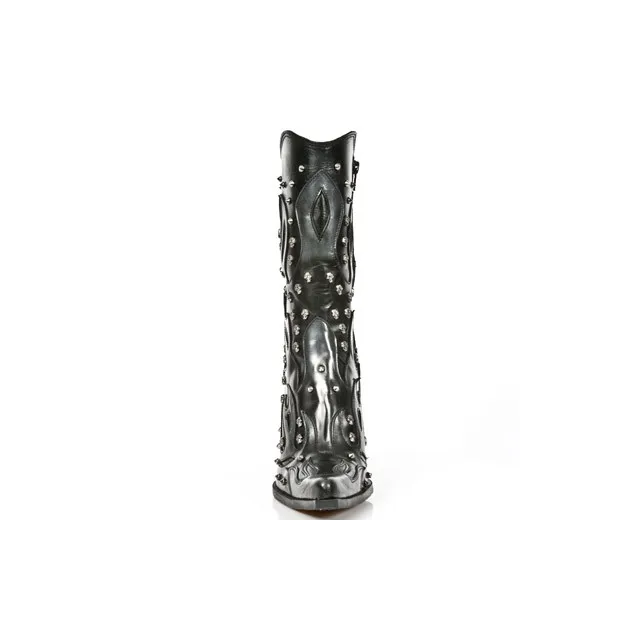Bottines santiags rock femme cloutees - Bottines femme artisanales