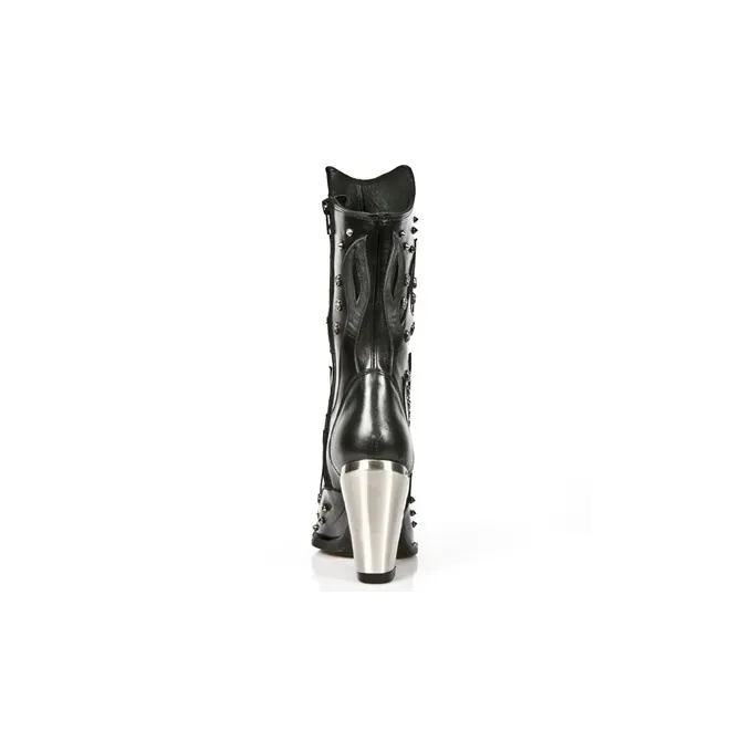 Bottines santiags rock femme cloutees - Bottines femme artisanales