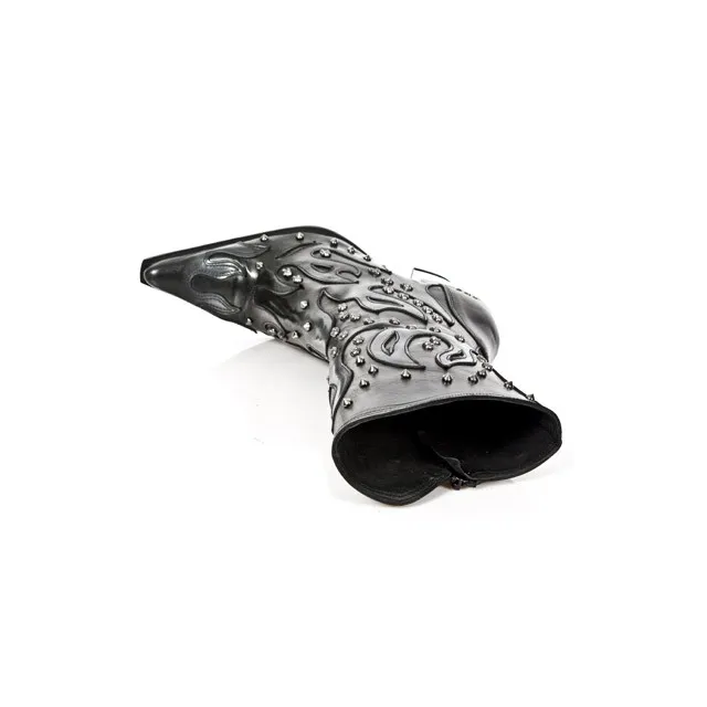 Bottines santiags rock femme cloutees - Bottines femme artisanales