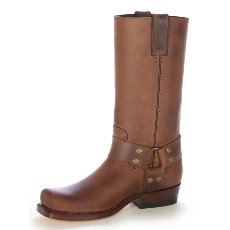 Bottines Western Homme Cuir Synthétique - Boucle Sangle - Bout Carré - Talon 2.5 Cm - Style Cowboy Rétro - 9