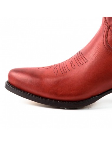 Boots santiag rouge femme - Bottines cowboy artisanales