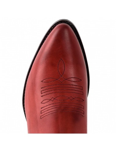 Boots santiag rouge femme - Bottines cowboy artisanales
